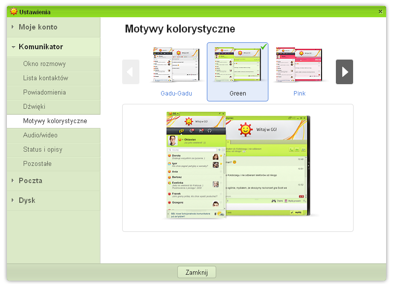 Ustawianie - Motywy kolorystyczne - zielony