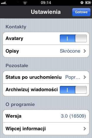 Wyłączanie archiwizacji wiadomości w ustawieniach