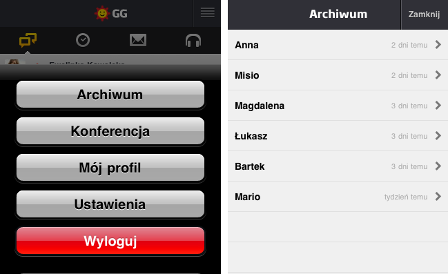 Archiwum online - wejście do Archiwum na iPhone