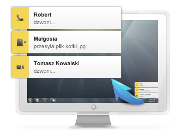 Powiadomienia o aktywnościach - komunikator GG na komputerze