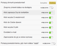Ustawienia powiadomień