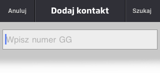 Widok opcji dodawania kontaktu po wciśnięciu ikony plusa nad listą kontaktów w iPhone