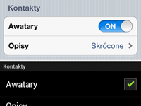 Zmiana wyglądu listy kontaktów na komórce
