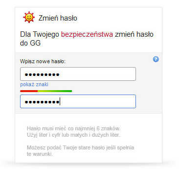 Ustawienie i zmiana hasła Ustawienie i zmiana hasła